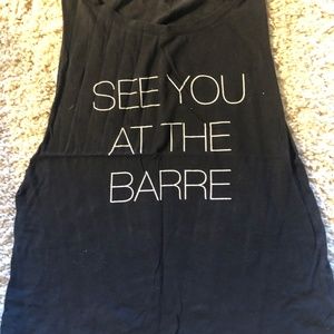 Emi Jay Black See You at the Barre Tank One Size